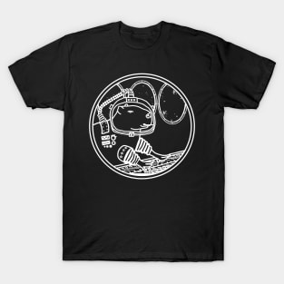 Space Astronaut Capybara in Sci Fi Spaceship T-Shirt